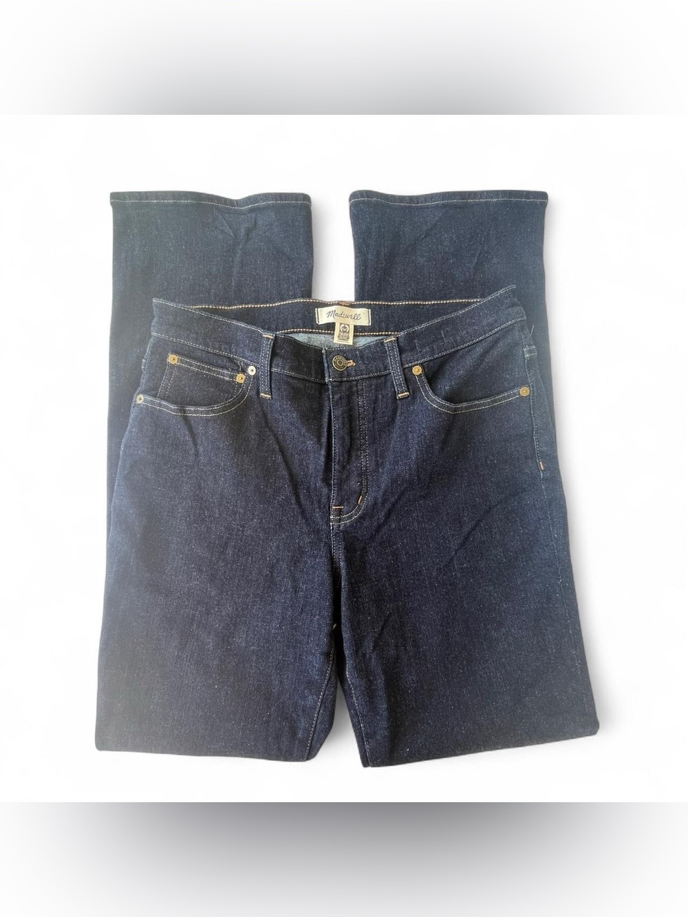 Madewell Kick Out Full-Length Jeans Women’s Size 30 High Rise Denim Chic